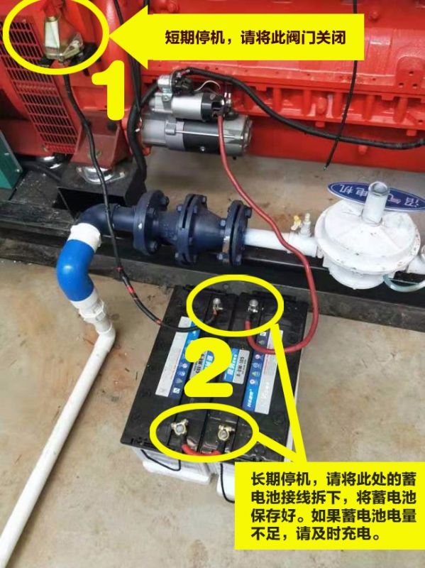 沼氣發電機組長期不用時，蓄電池注意事項